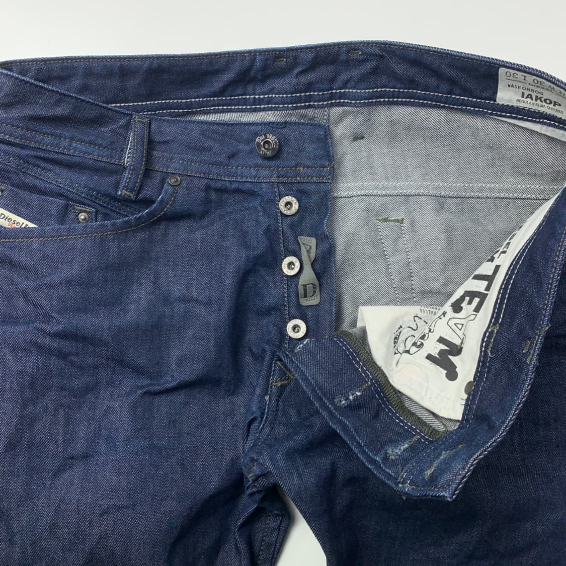 [30/정품] 디젤 야콥 레귤러 슬림 생지 데님 팬츠 L2-0034 상품이미지4