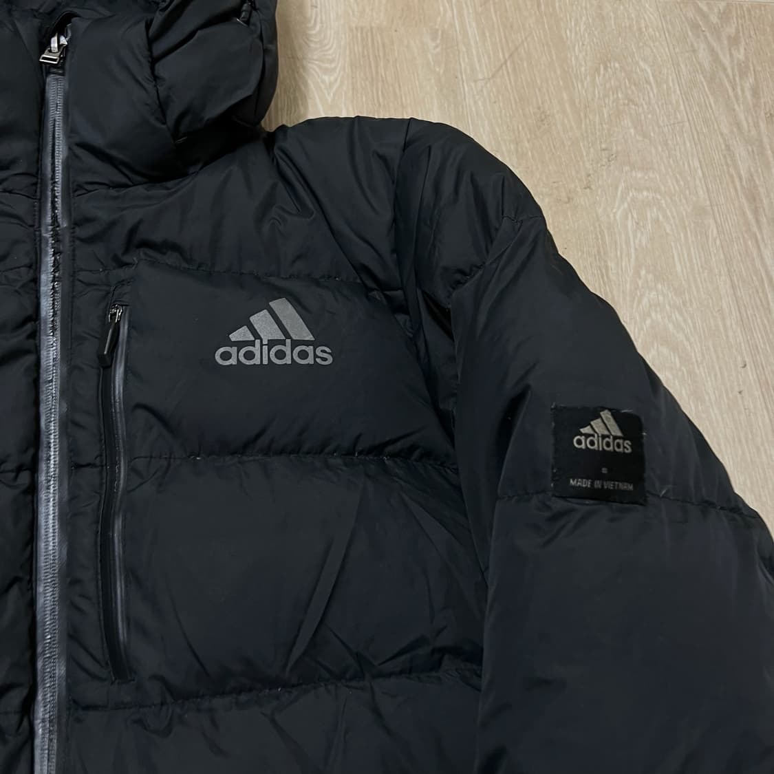 아디다스 덕다운 후드 롱패딩 S/90  상품이미지3