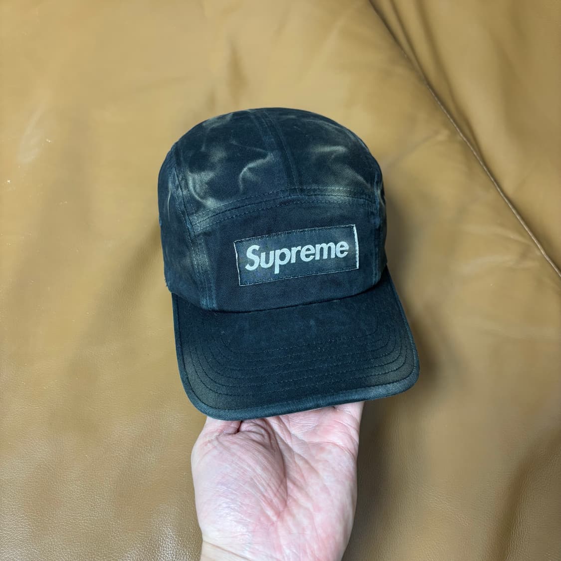 슈프림 캠프캡 모자 박스로고 오버다이드 블랙 상품이미지2