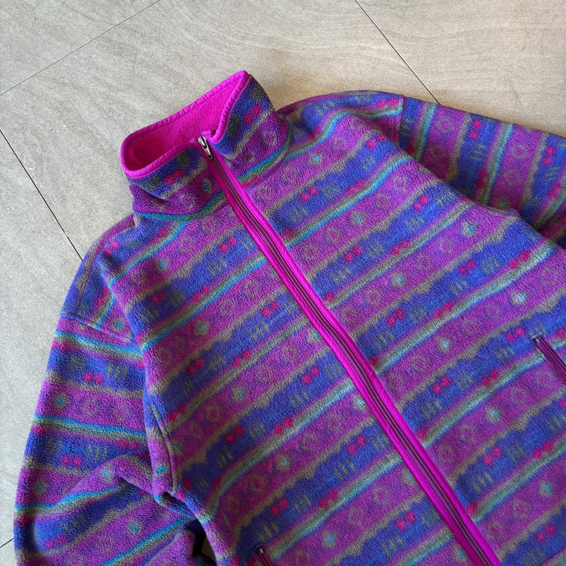 90s L.L.bean 90년대 생산 엘엘빈 아즈텍 플리스 신칠라 상품이미지2