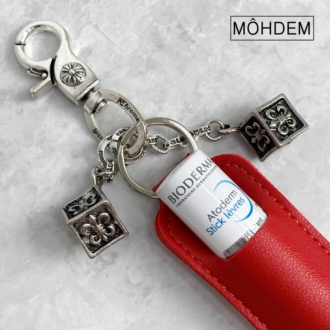 [Unsex] 립밤 케이스 크롬주사위 키링 열쇠고리 상품이미지7