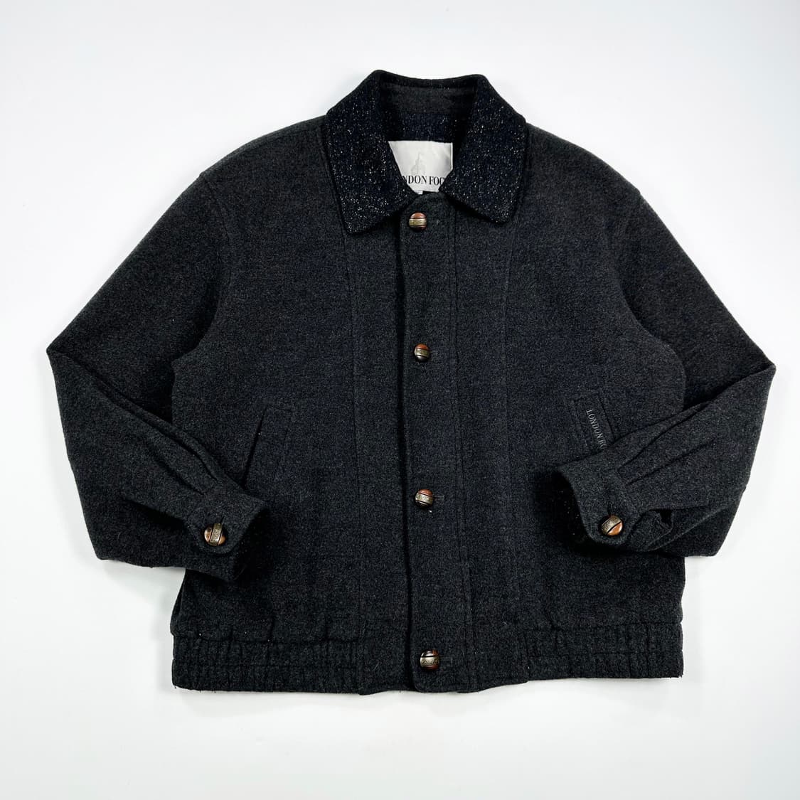 런던포그 빈티지 클래식 울 블루종 자켓 챠콜 M 상품이미지1