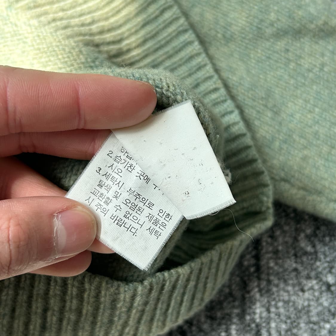 폴로 랄프로렌 램스울 올리브 니트 상품이미지10