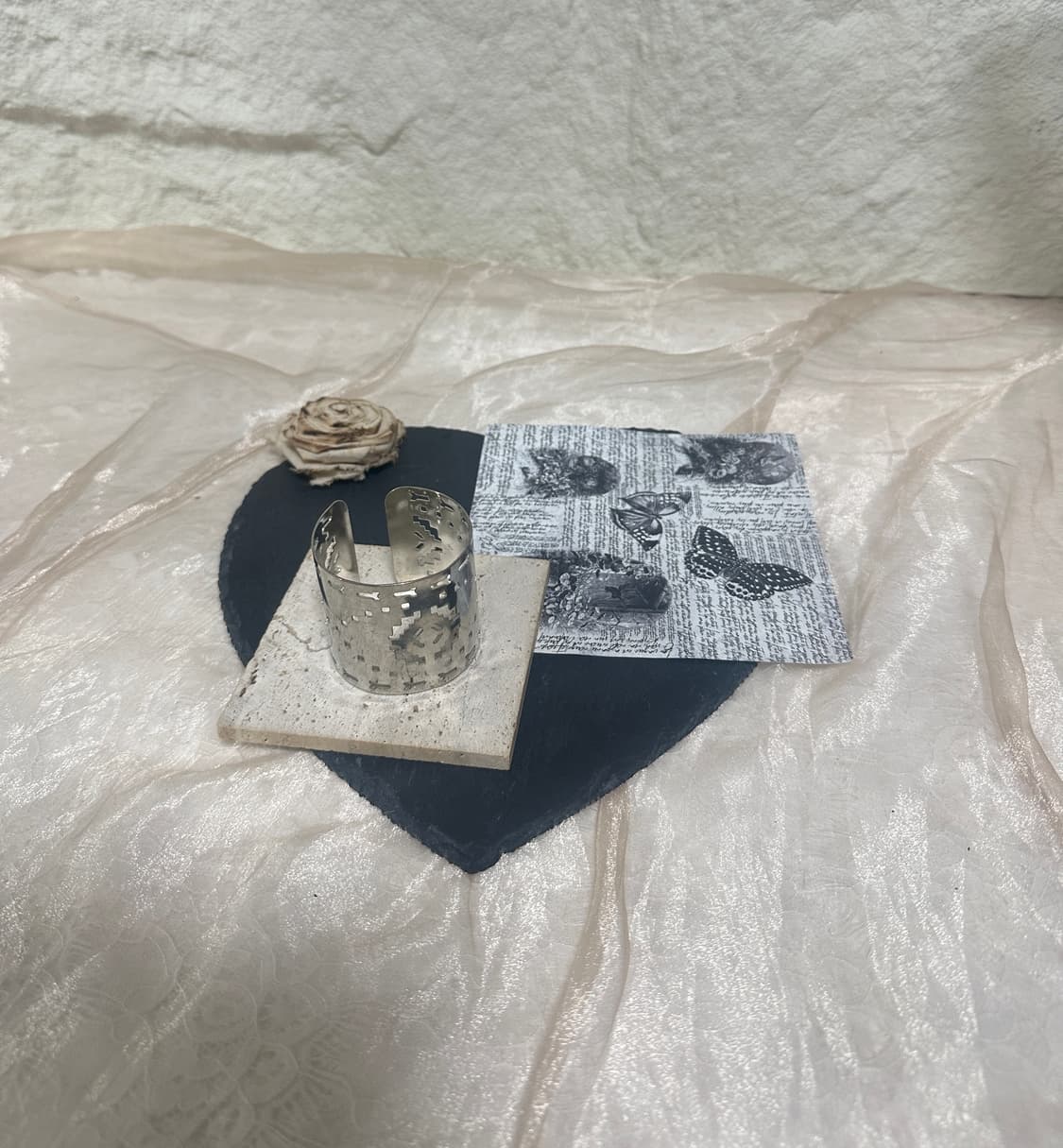 빈티지   모자이크 오픈 팔찌 상품이미지1