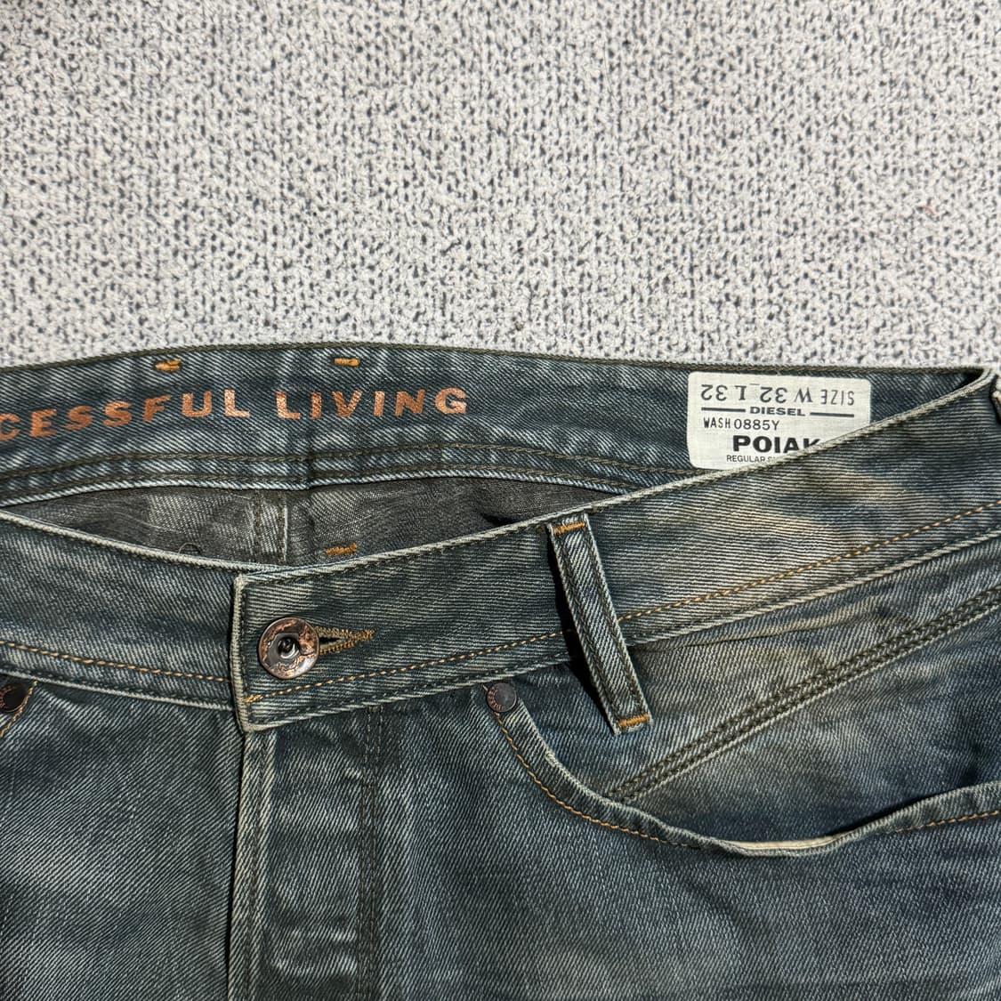 디젤 빈티지 POIAK 메탈 로고 데님 32 상품이미지6
