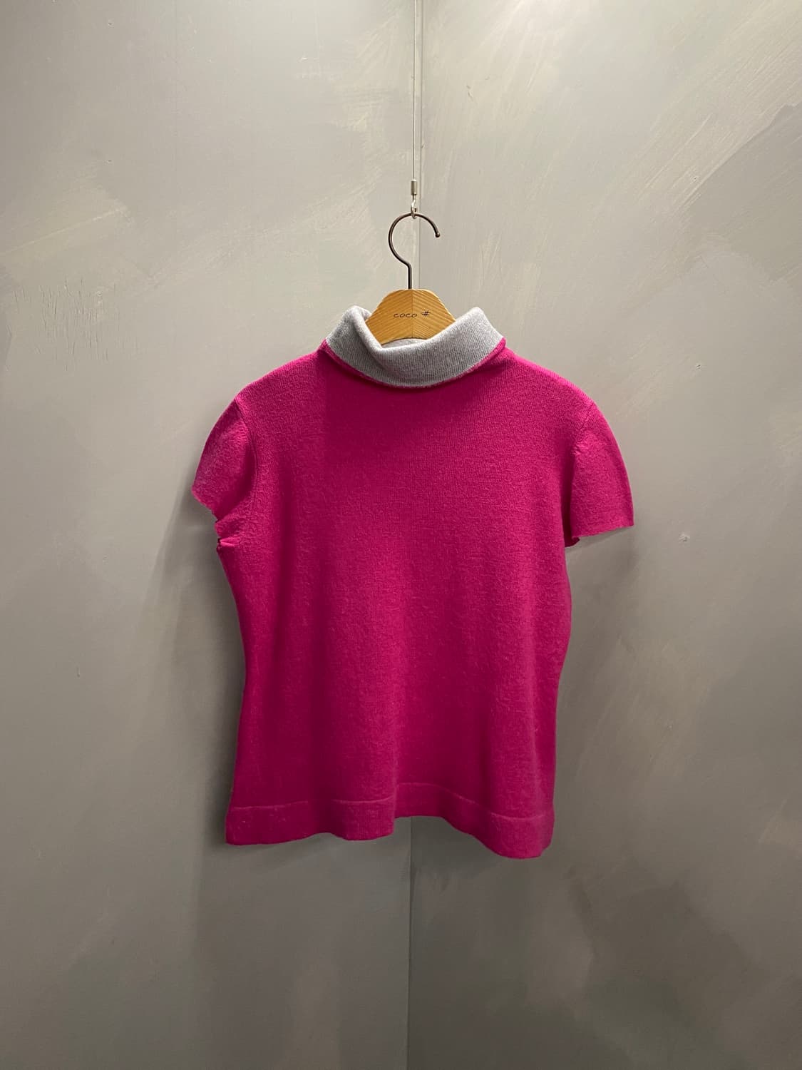 일본빈티지 반팔 니트 상품이미지3