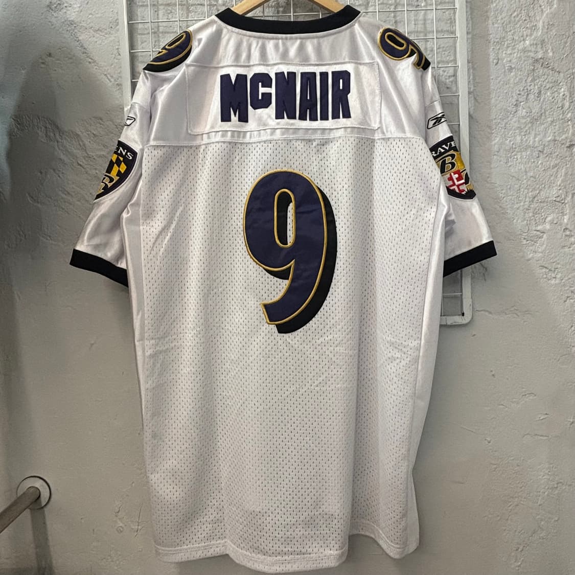 NFL X 리복 볼티모어 레이븐스 화이트 럭비져지 2XL 상품이미지2