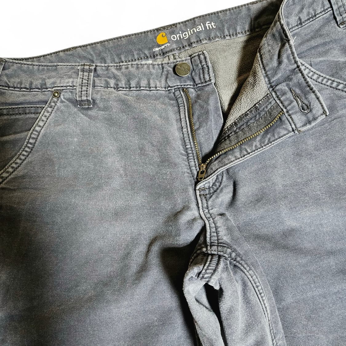 [32][칼하트]OG 크로포트 싱글니 카펜더 워크팬츠(플리스) 상품이미지4