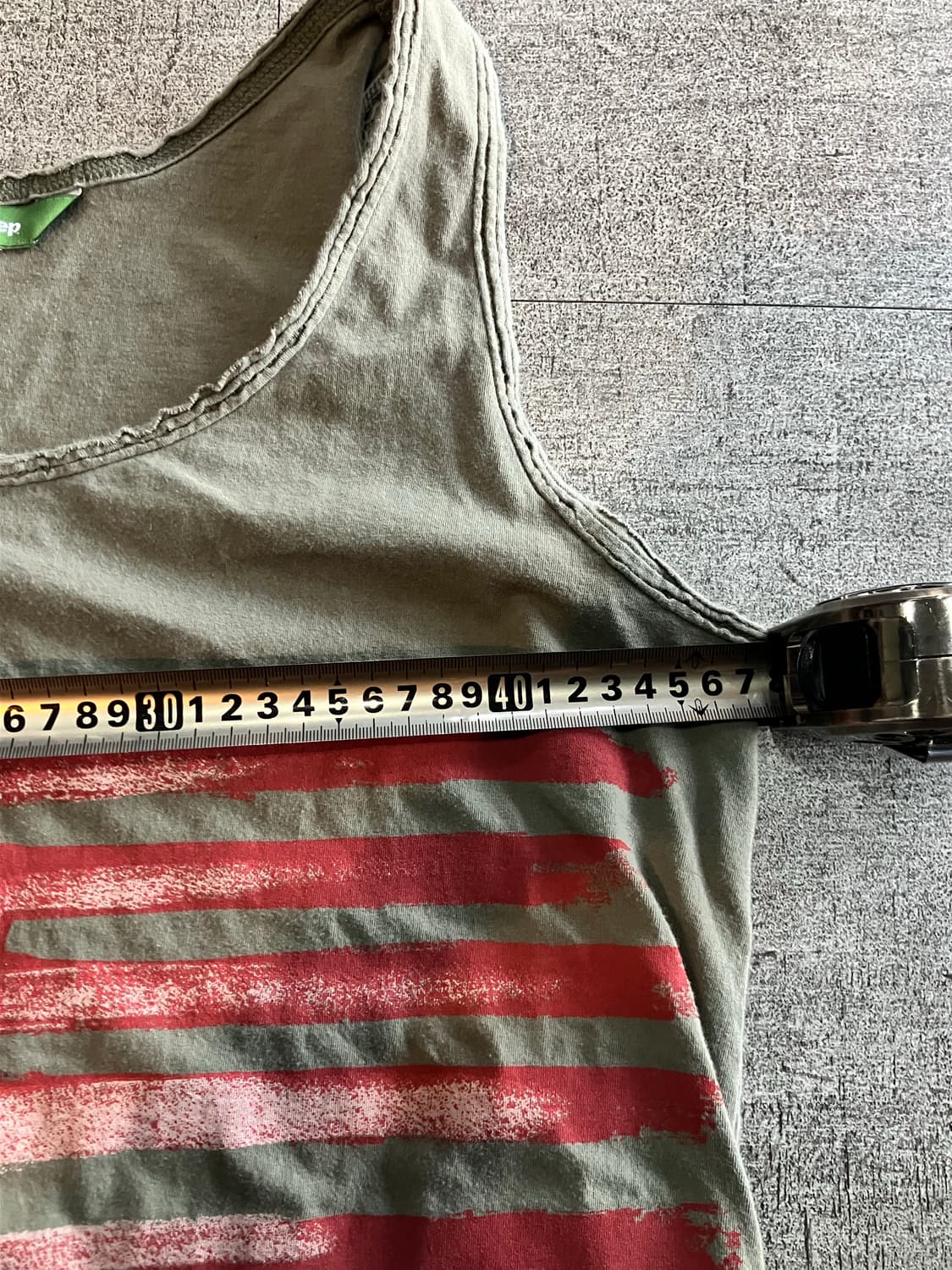 Jeep 지프 핀터깔y2k 펑크 성조기 슬리브리스 나시탑 상품이미지2