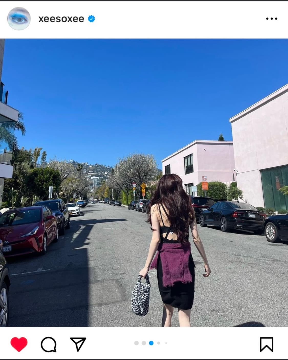 이미스 레오파드 퍼 미니백 그레이 상품이미지3