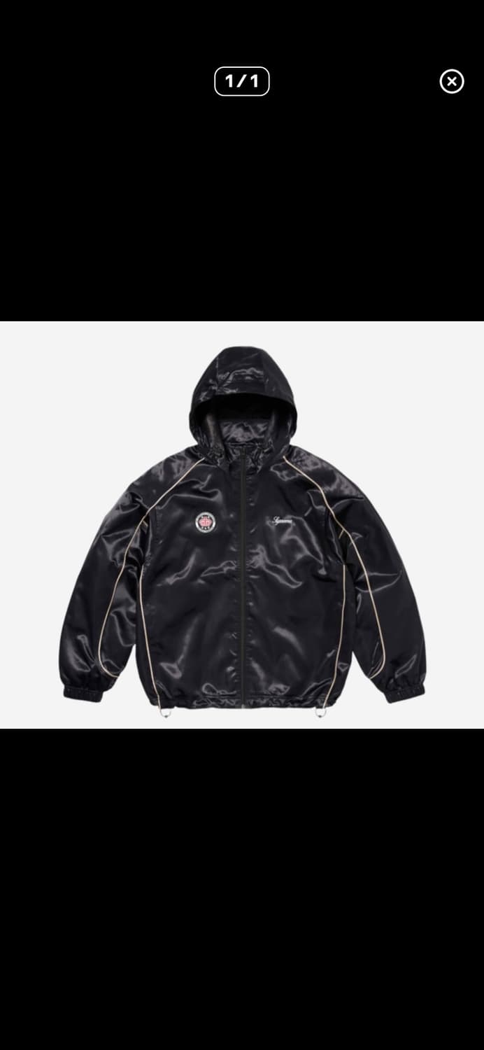 (구해요) 슈프림 사틴 트랙 블랙 L 구해요 상품이미지1