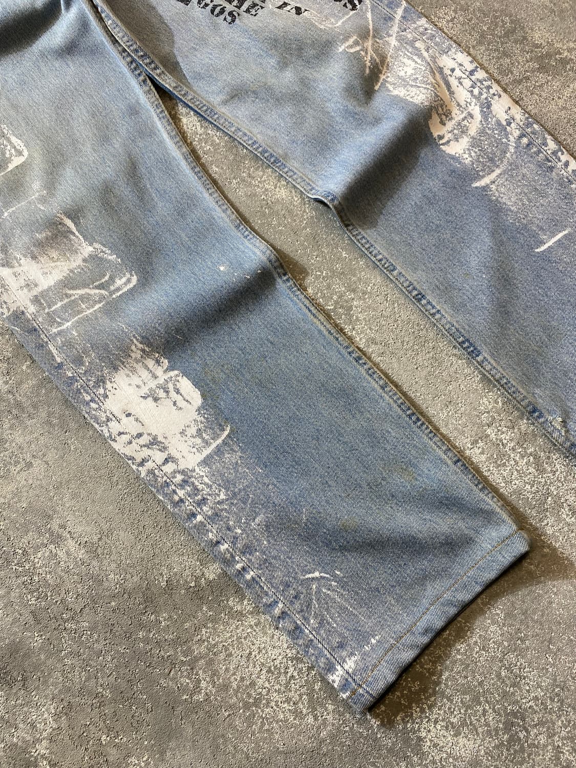 [32] 90s Levi's 501 리바이스 USA 페인팅 데님팬츠 상품이미지3