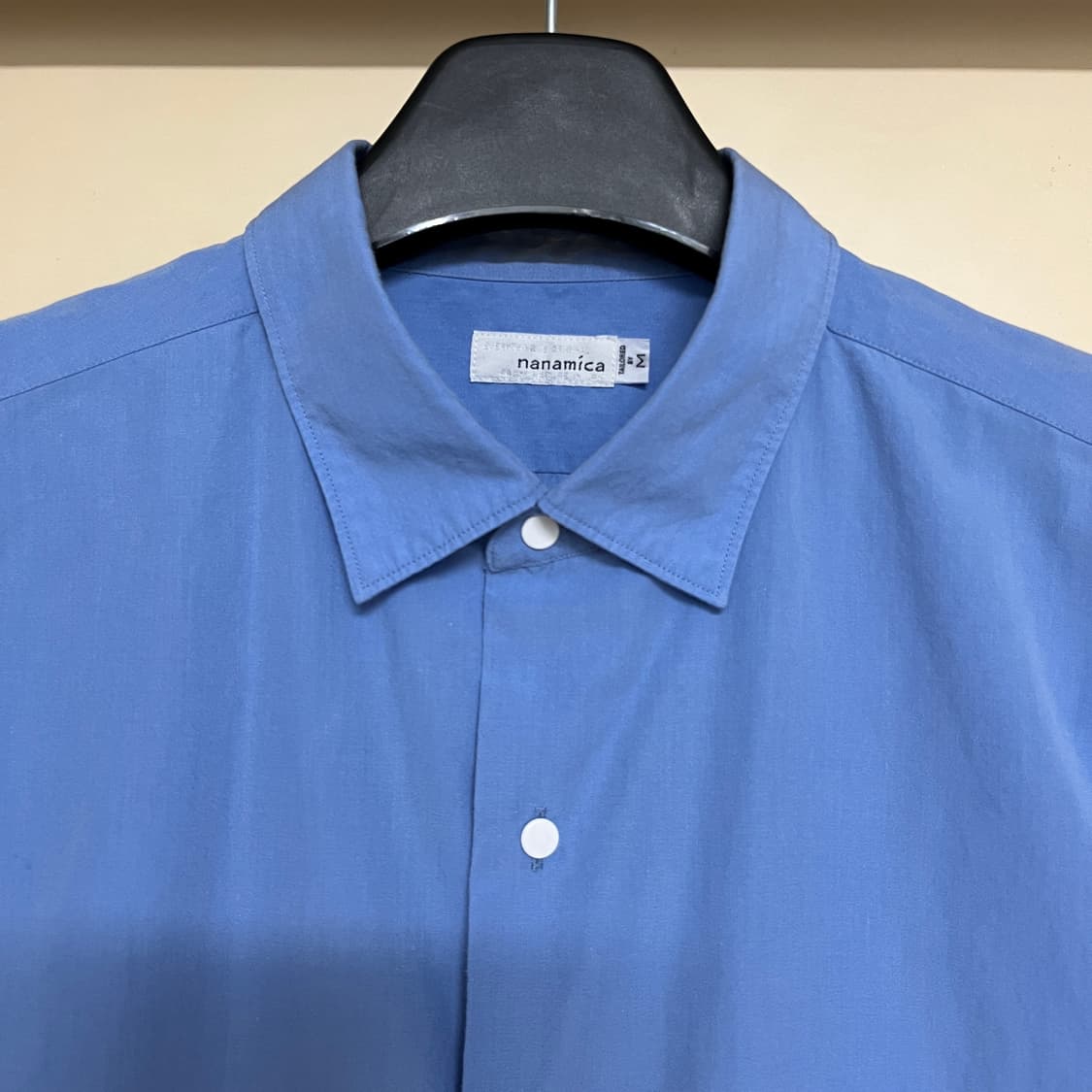 [M] 나나미카 윈드셔츠 반팔 숏슬리브 삭스 블루 nanamica 상품이미지2
