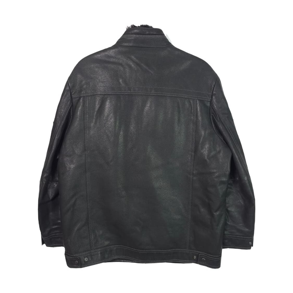 SAINT MICHELLE 퍼라이닝 블랙 가죽 자켓 L 상품이미지2