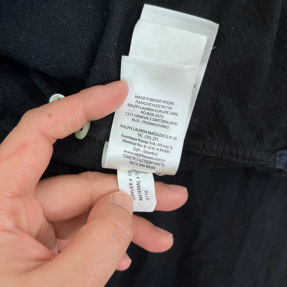 100 폴로랄프로렌 신형 코튼 블랙 와이셔츠 상품이미지8