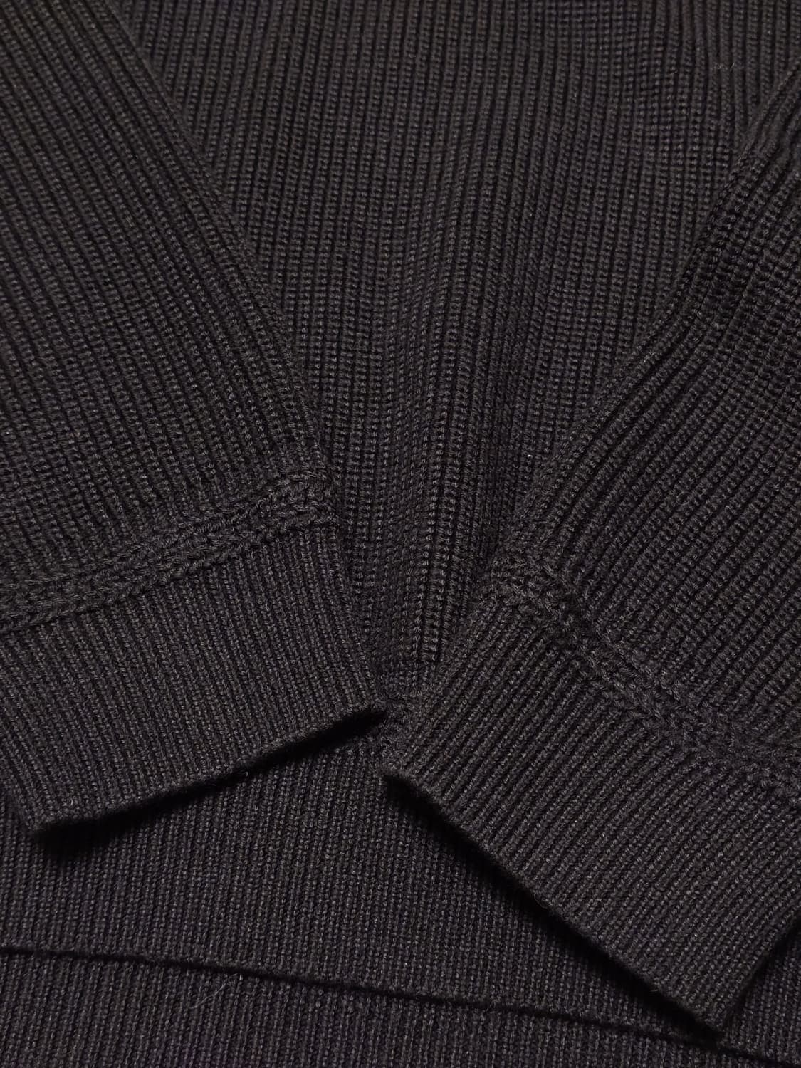 [S] 준지 26SS 신상 티칼라 반집업 니트 블랙 상품이미지6