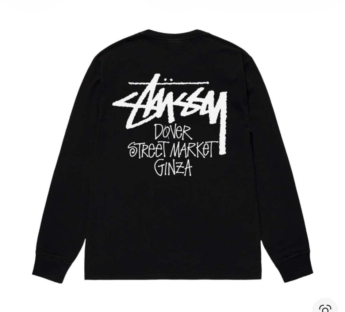 [XL] 스투시x도버 스트리트 마켓 긴자 롱슬리브 블랙 상품이미지1