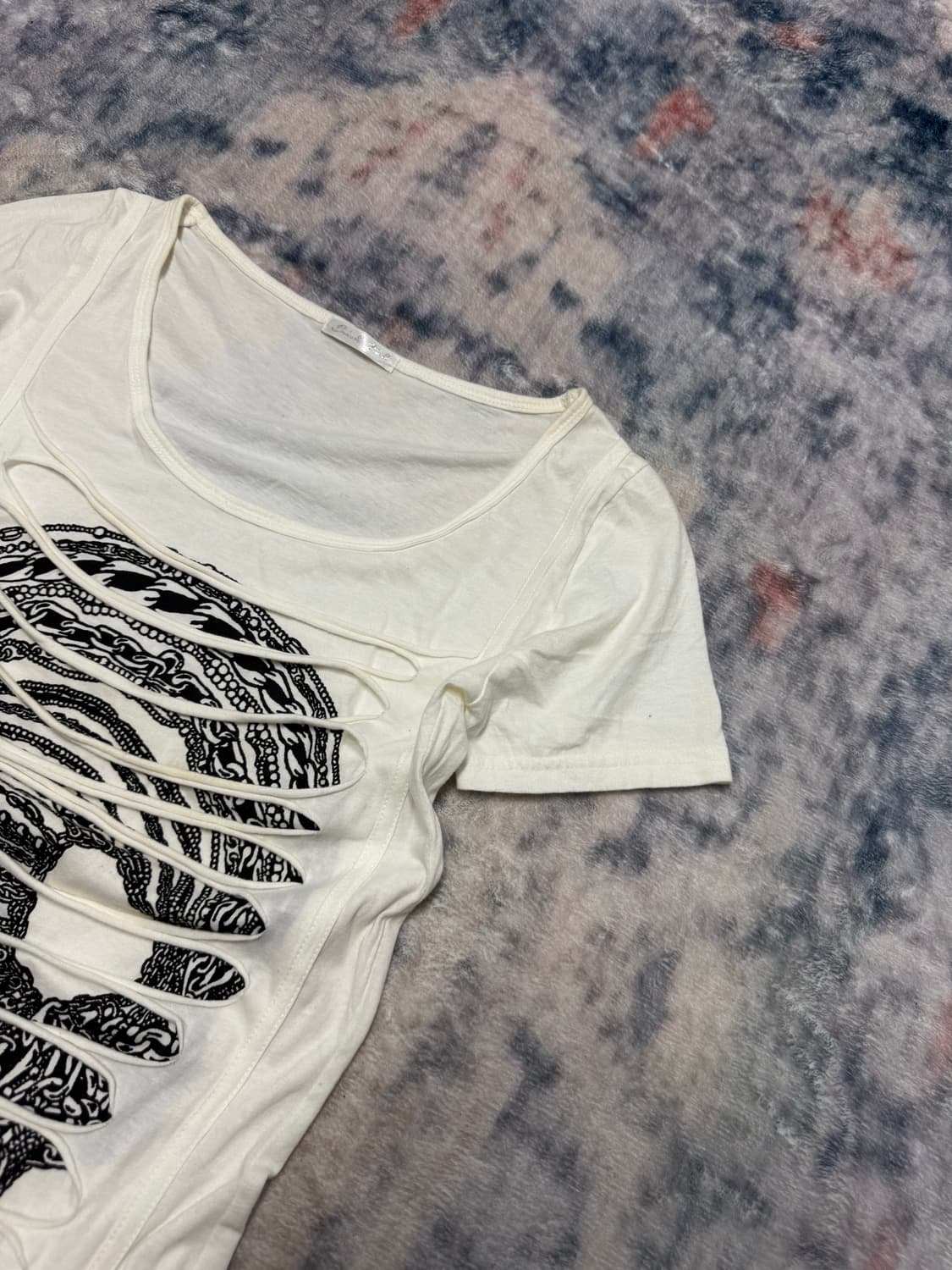 Unknown distressed skull punk top 상품이미지4
