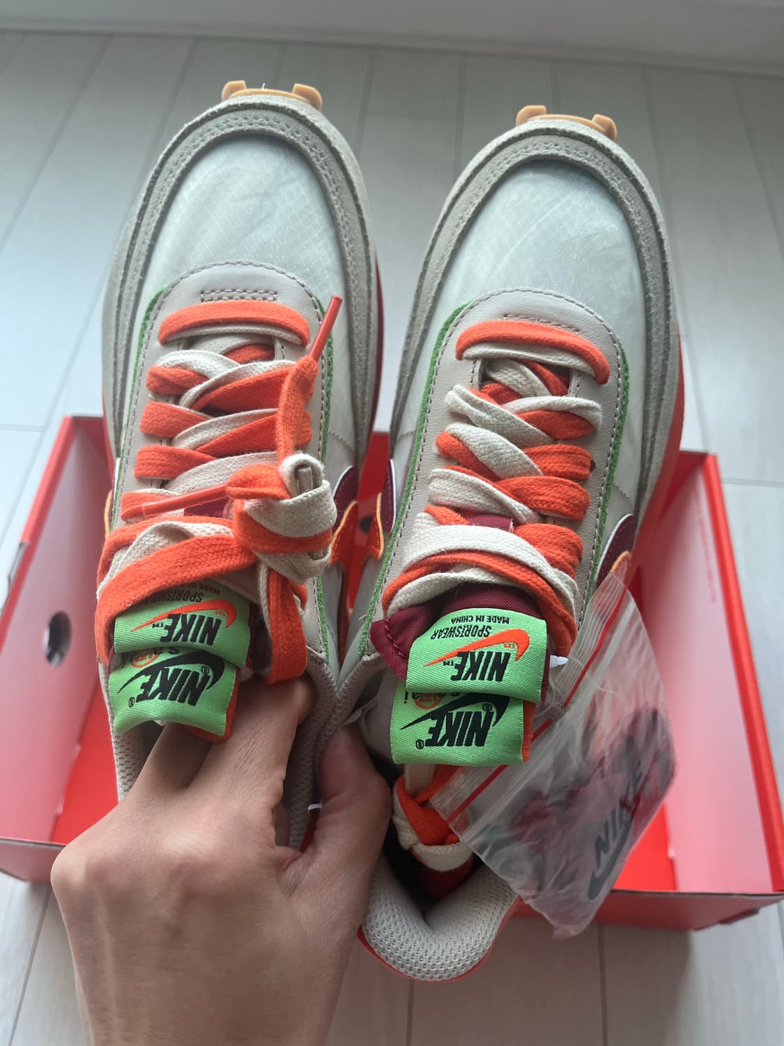 나이키X사카이X클랏 LD와플 오렌지 블레이즈 235 상품이미지2