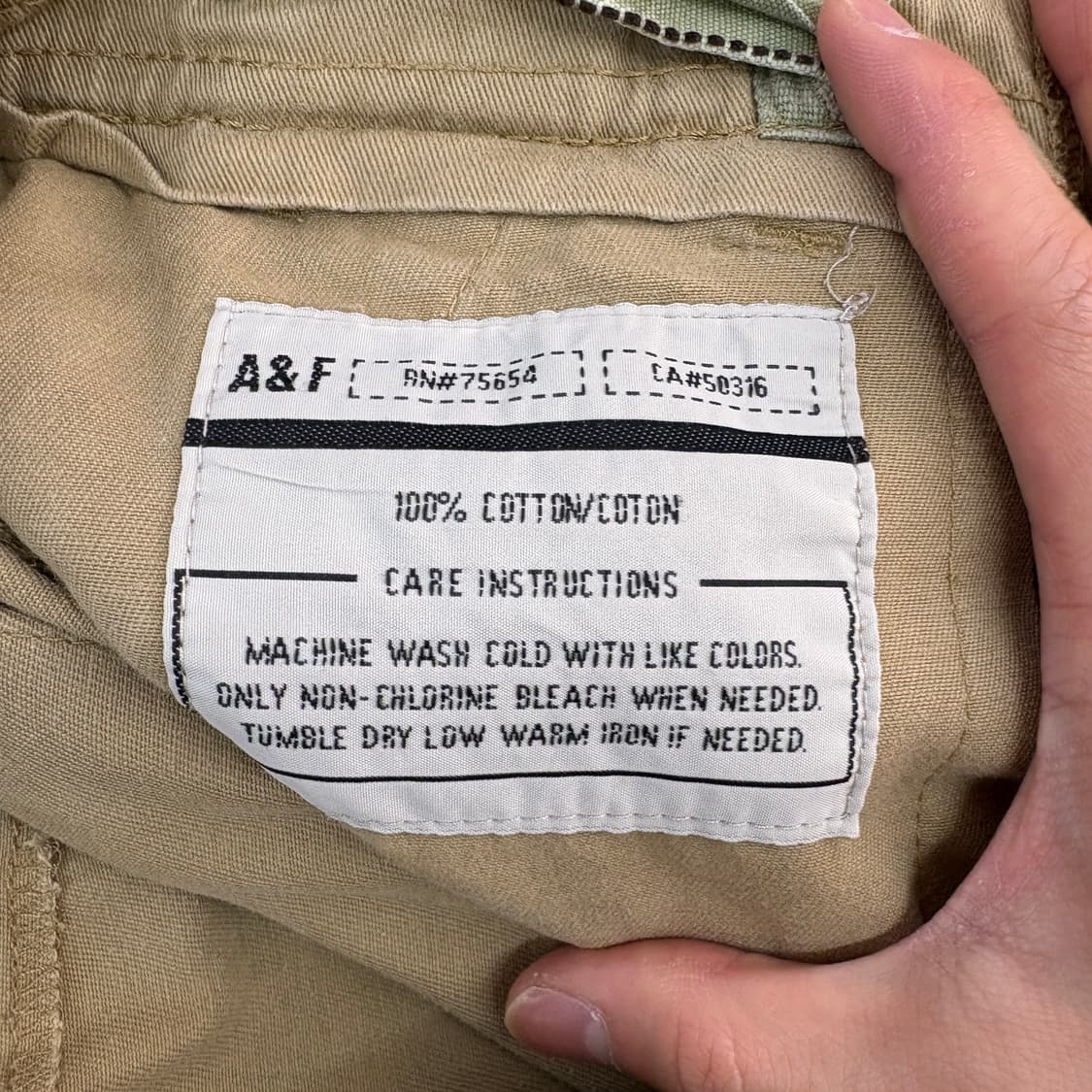 아베크롬비 카고 팬츠 베이지 34in 상품이미지10