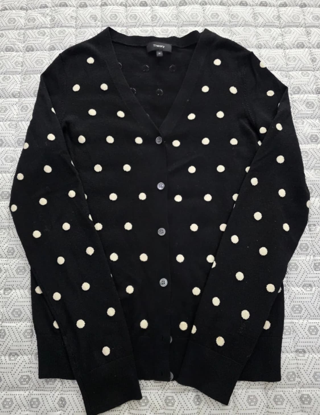 Theory 띠어리 폴카 도트 울 가디건 ~55 상품이미지1
