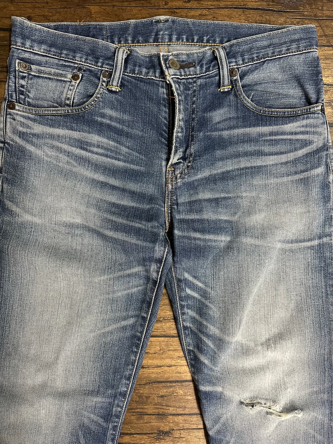 리바이스 Levis 502 워시드 데님 팬츠 W32 빈티지 청바지 상품이미지8