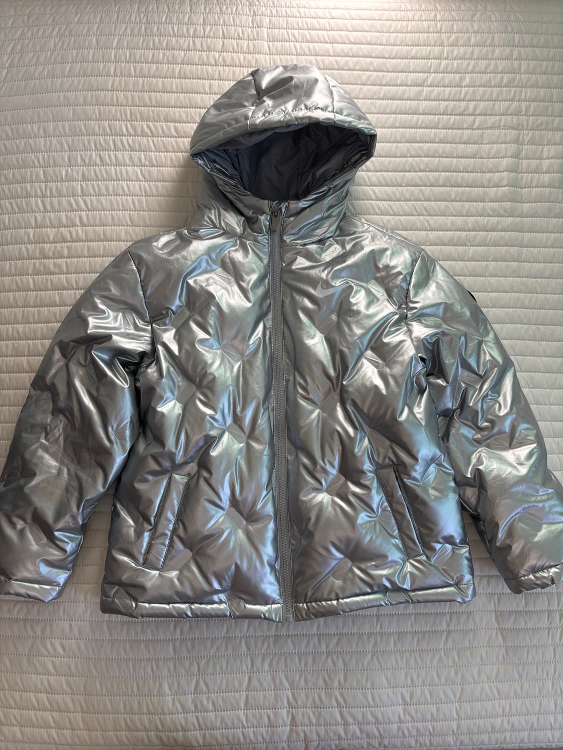 나이키 무광 실버 덕다운 패딩 상품이미지1