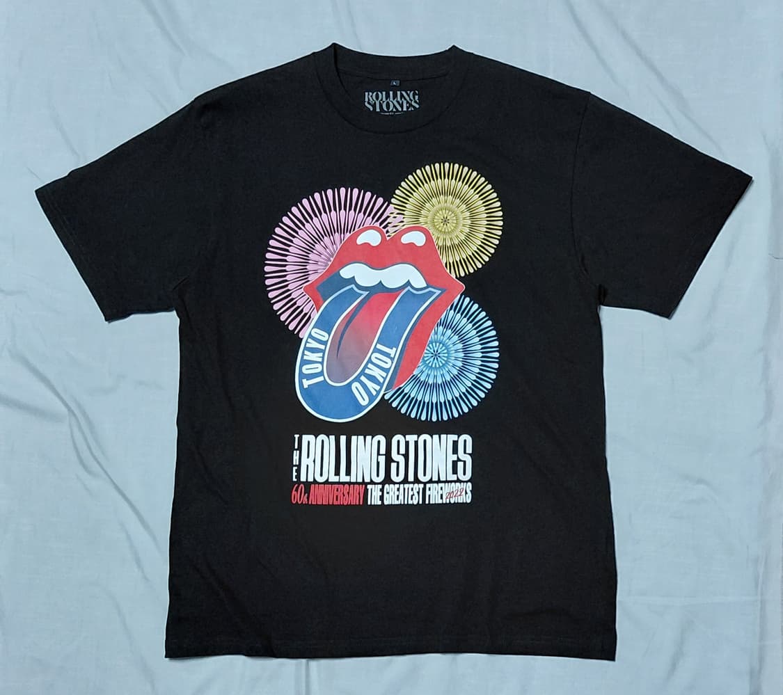 [L] 롤링 스톤즈 60주년 '도쿄 불꽃놀이' 2022 한정판 티셔츠 상품이미지2