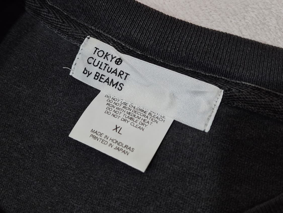BEAMS 빔즈 재팬 카에 타나카 반팔 티셔츠 그레이 상품이미지3