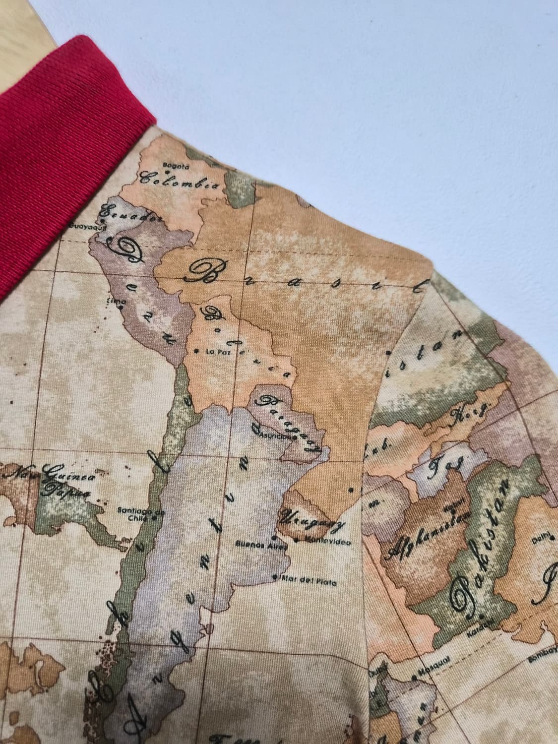 알비에로마티니 시그니쳐 지도 반팔 티셔츠 42사이즈 - T87 상품이미지3