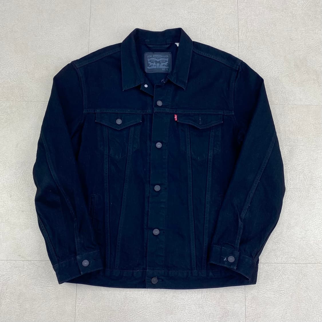 리바이스 레드 탭 흑청 데님 트러커 자켓 (105) 상품이미지2