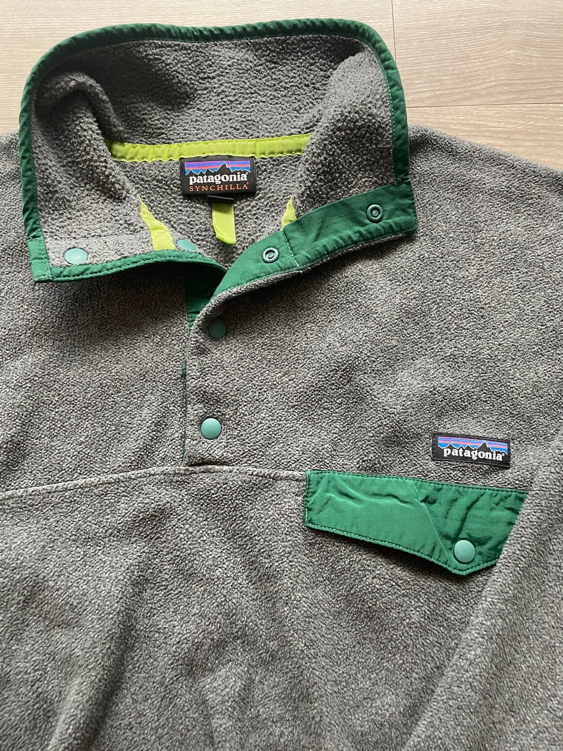 파타고니아 신칠라 그레이 그린 rare patagonia 빈티지 상품이미지4