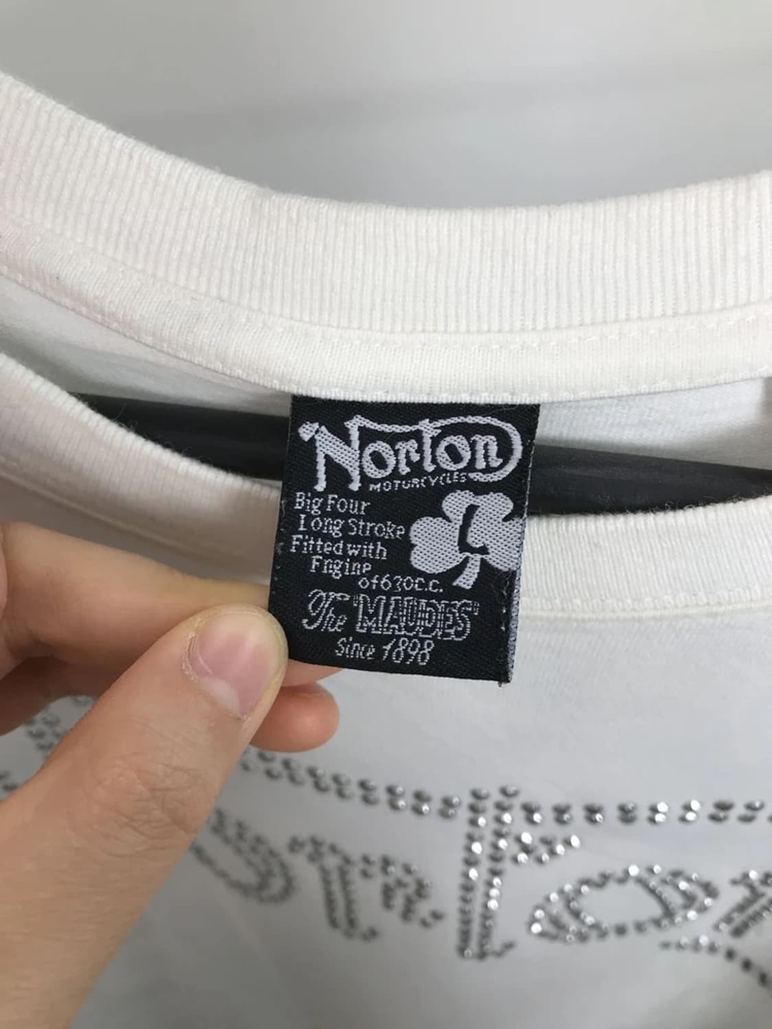 Norton Rhinestone Logo Slim Fit Tee 상품이미지8