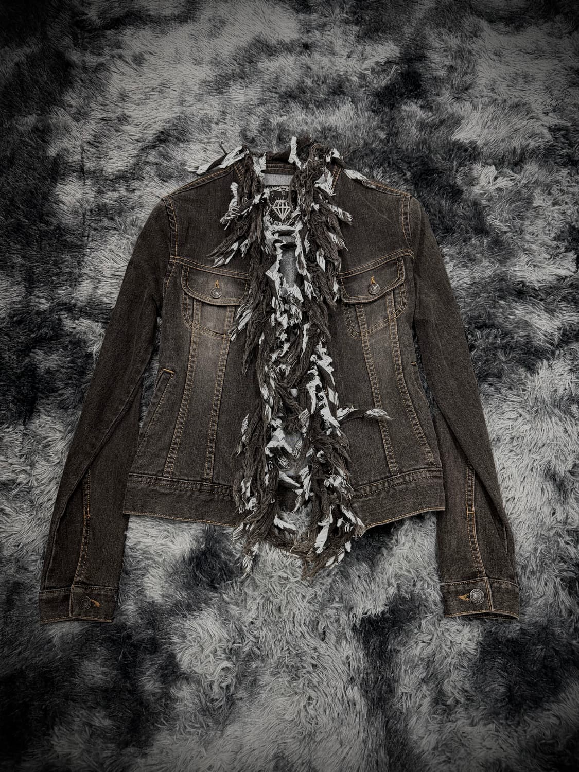 Algonquins 페인팅 테슬 데님자켓 상품이미지1