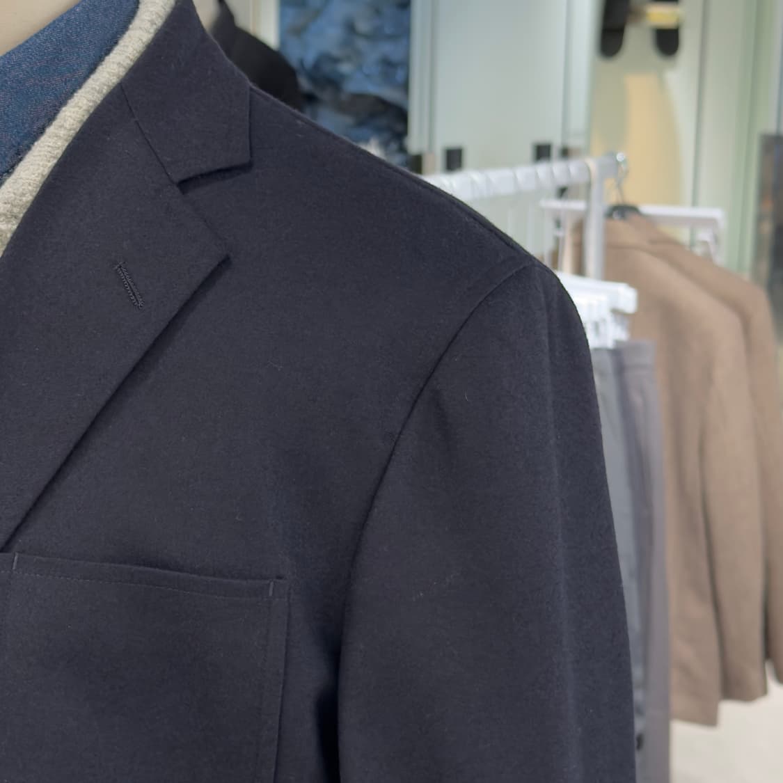 브룩스브라더스 플라넬 3버튼 네이비 금장 블레이저 상품이미지4