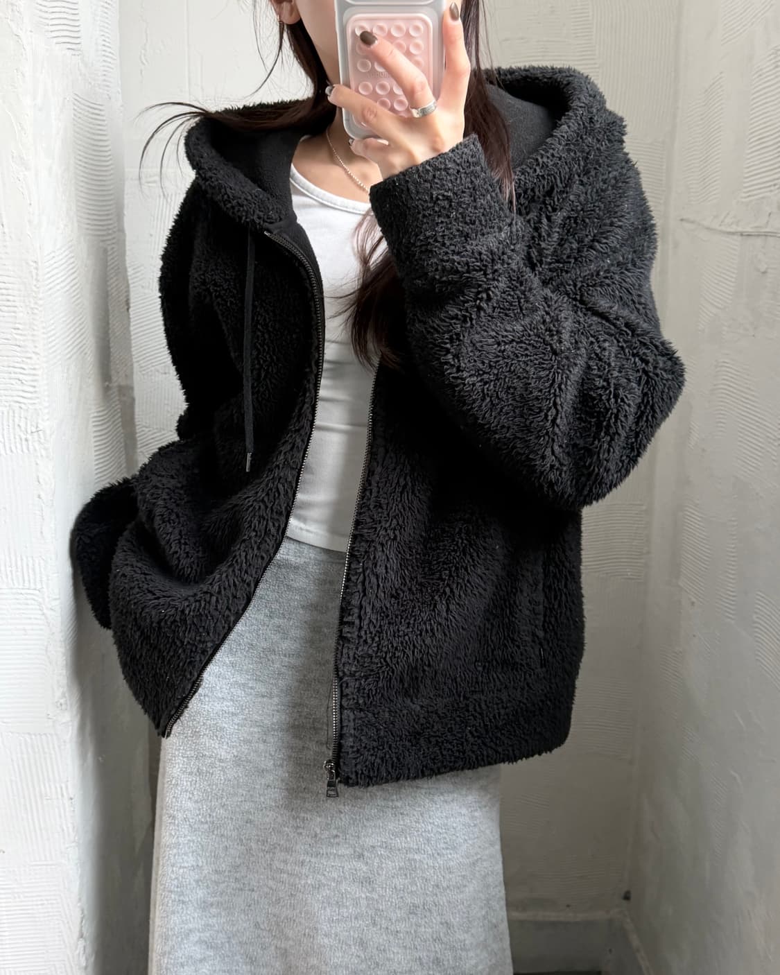 Polo 폴로 랄프로렌 신형 블랙컬러 플리스 후드집업 상품이미지1