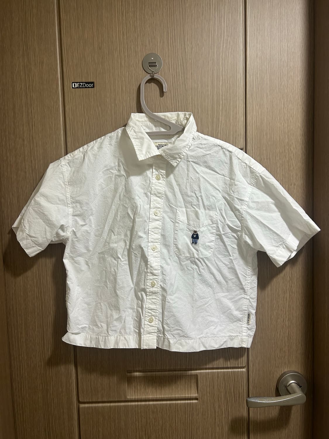 후아유 기본 크롭 셔츠 상품이미지1