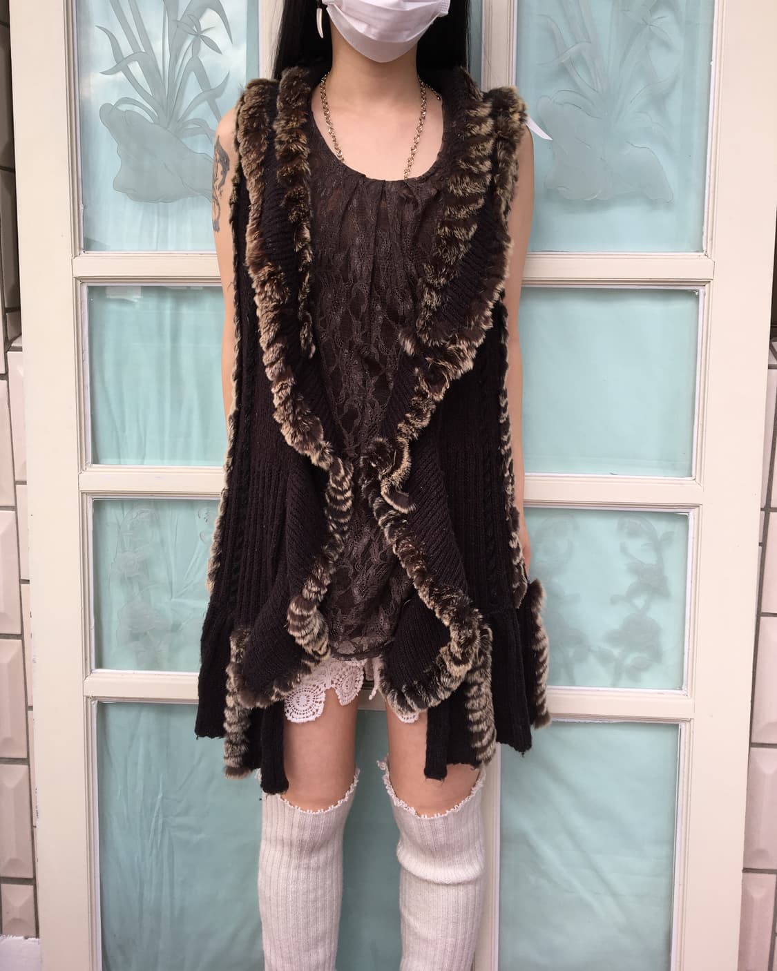 Fur layers knit vest 상품이미지6