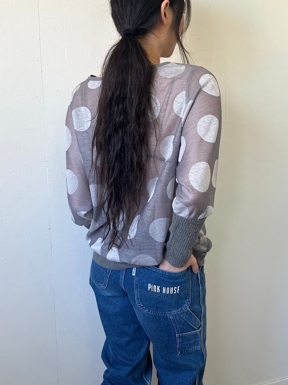 Silent Worth 도트 시스루 스웨터 상품이미지7