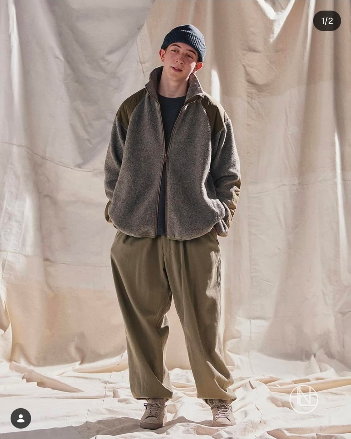 나나미카 보일드 울 플리스 플리스 L사이즈 상품이미지2