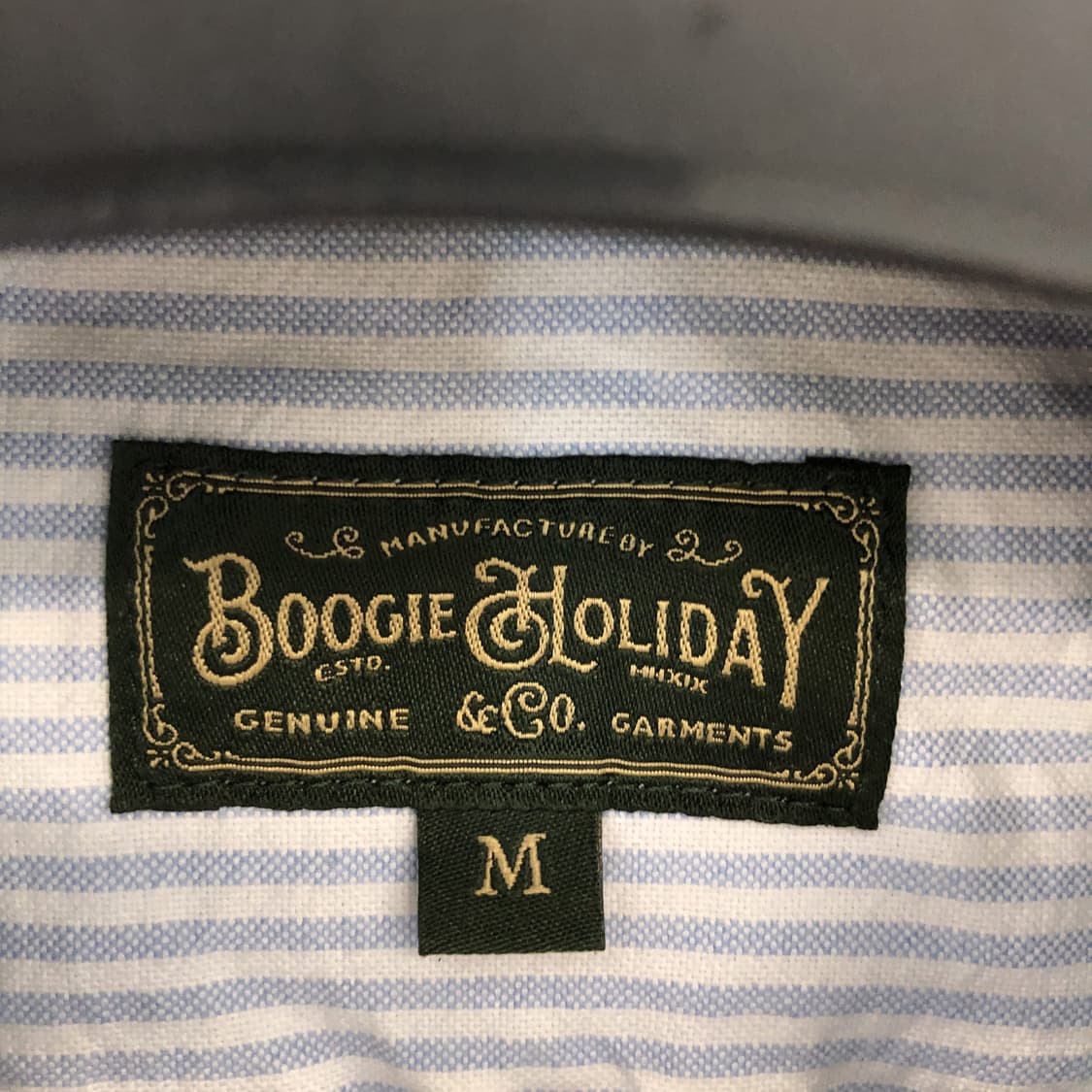 부기홀리데이 옥스포드 스트라이프셔츠 M 상품이미지5