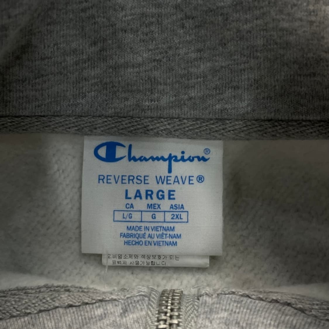 100 챔피언 리버스위브 풀오버 반집업 맨투맨 상품이미지3