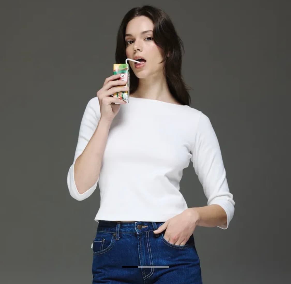 글로니 3/4 G COMFORT TEE (WHITE) 상품이미지2