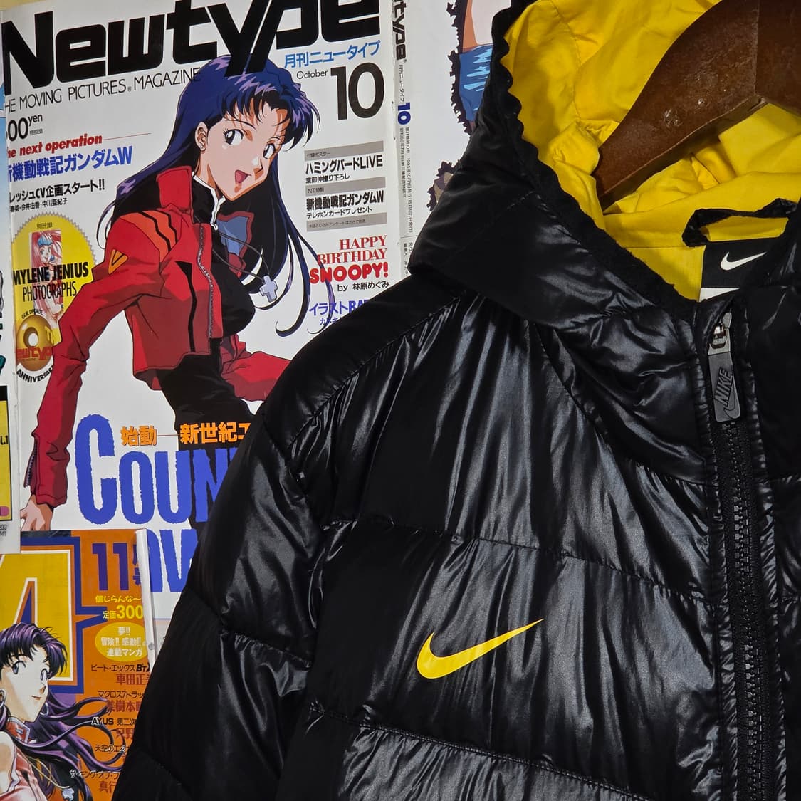 나이키 블랙 구스다운 후드 경량 패딩 상품이미지3