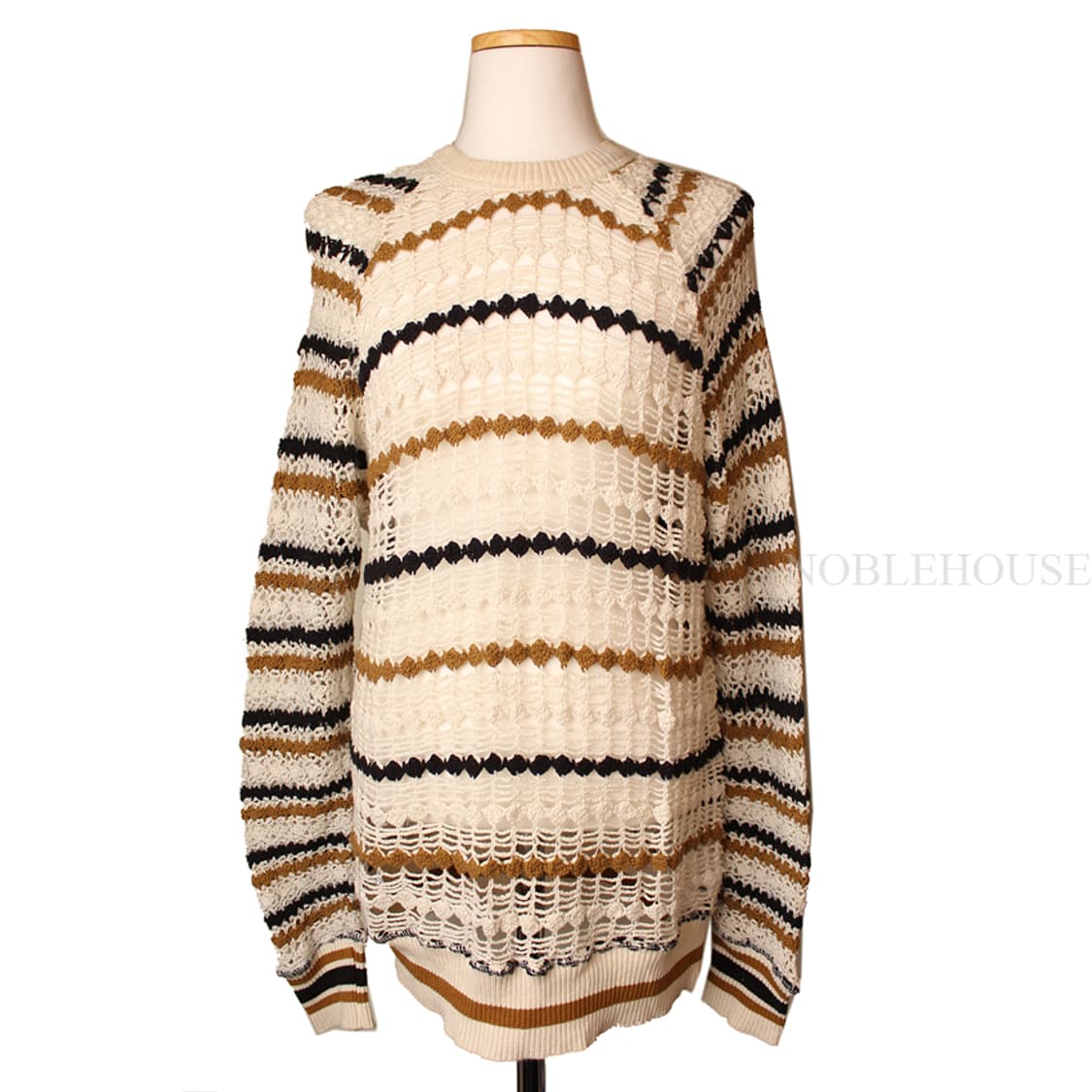 이자벨마랑 에뚜알 아이보리 스트라이프 그물 니트 44 상품이미지1