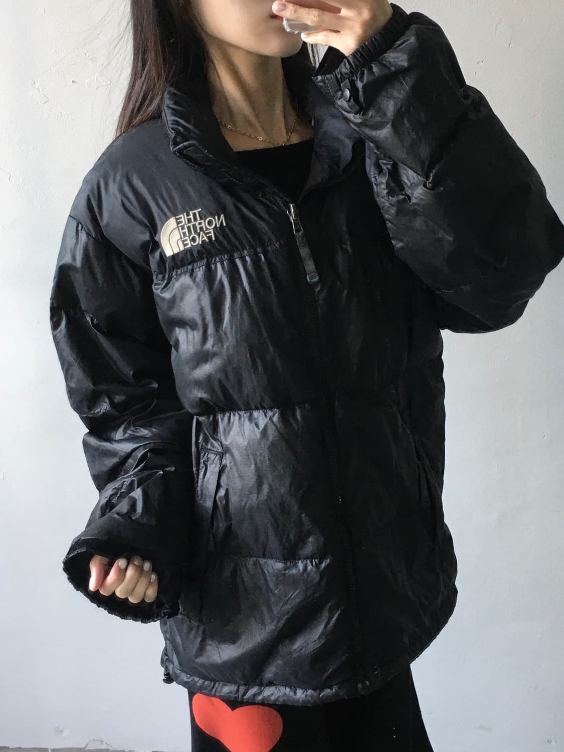 노스페이스 가슴로고 눕시패딩 상품이미지2