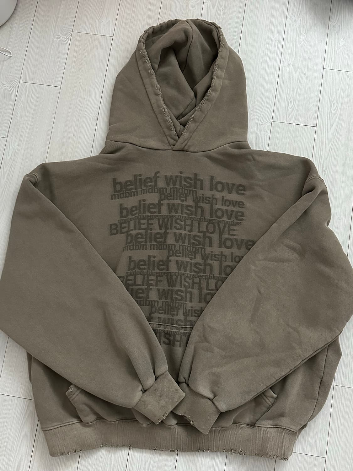 마이딥블루메모리즈(mbdm) belief, wish, love 후드티 상품이미지4