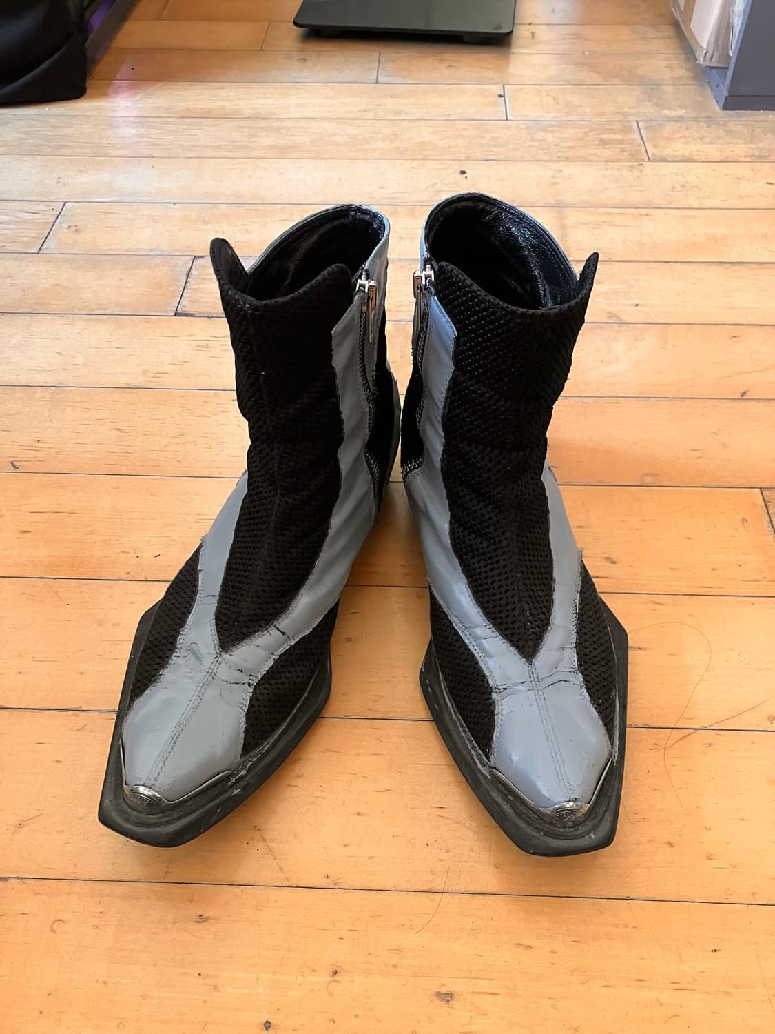 Japanese 90s 빈티지 크랙 패널 롱노즈 웨스턴부츠 275 상품이미지3