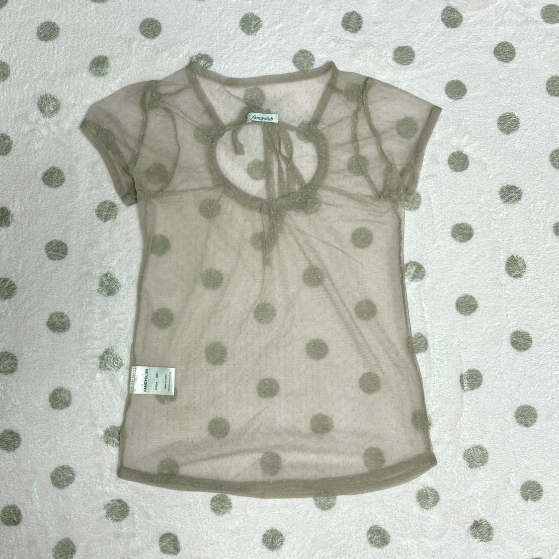 팬시클럽 도트 레이어드 롱슬리브 핑크 상품이미지7