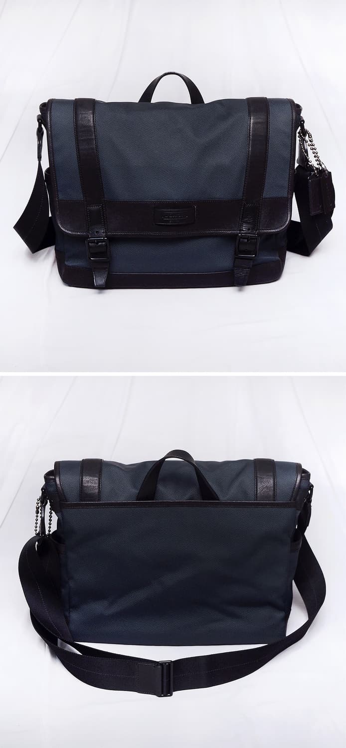 코치 (COACH) 방탄 나일론 캔버스 레더 플랩 메신저백 상품이미지2
